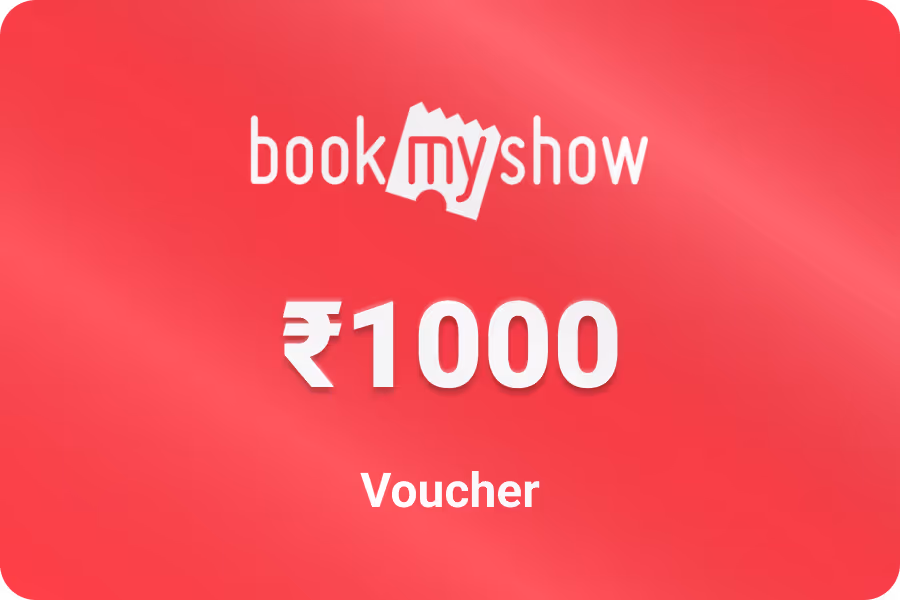 BookMyShow Voucher — Up to 25% off, from ₹750